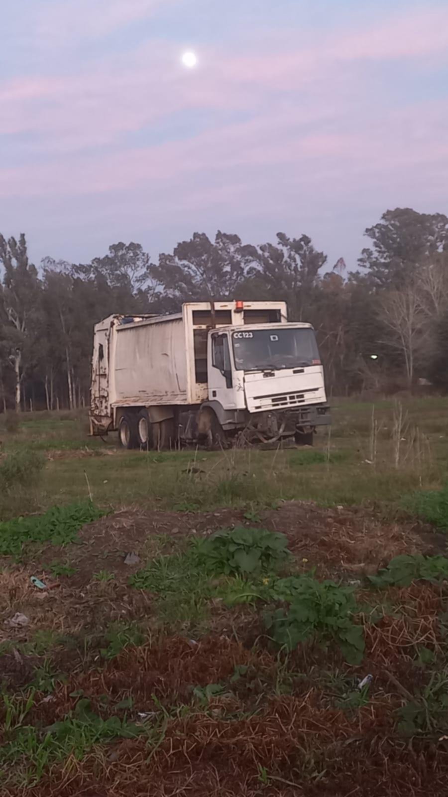 Misterio por el camión “abandonado” en un predio de Altos de San Lorenzo