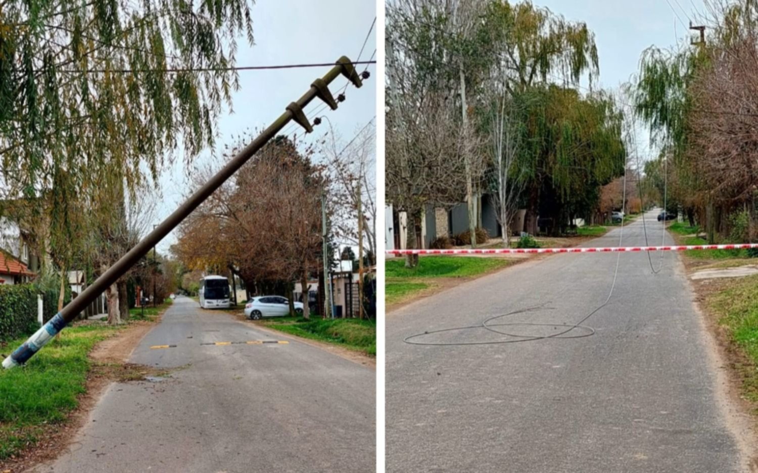 Una camioneta perdió el control, chocó contra un poste y dejó varias cuadras sin luz en City Bell