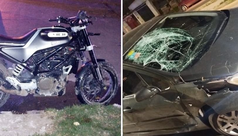 Terminó internado y con custodia policial tras grave choque en La Plata: viajaba en una moto robada