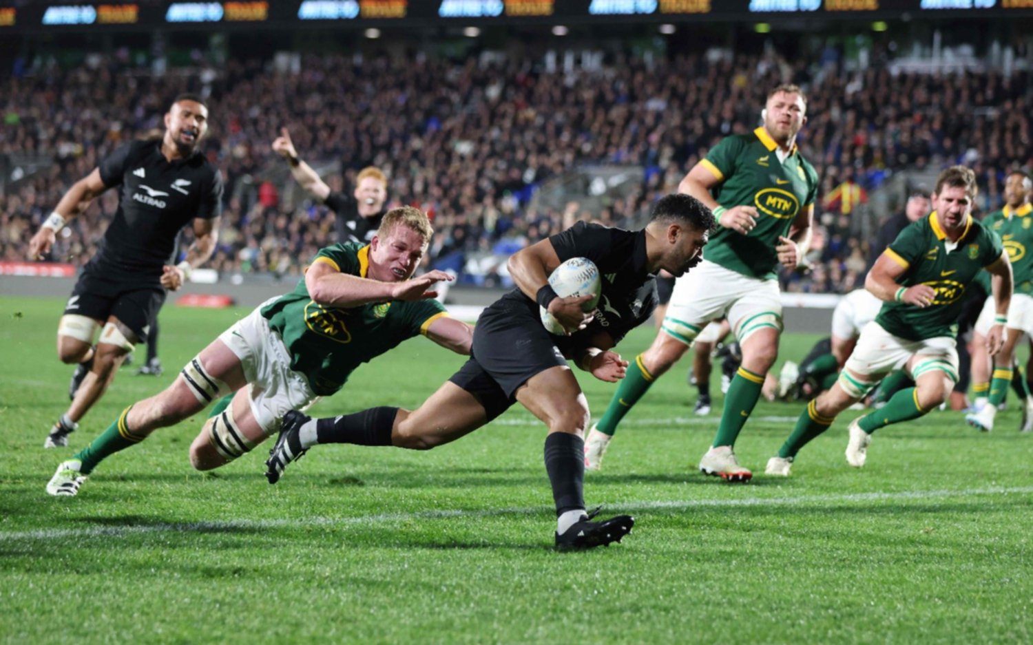 Nueva Zelanda superó a Sudáfrica y sacó chapa de favorito en el Rugby Championship