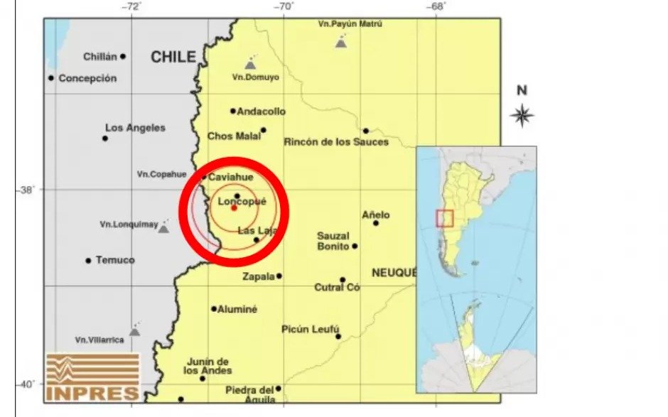 Sismo en Neuquén: se sintió en varias ciudades de Argentina y Chile