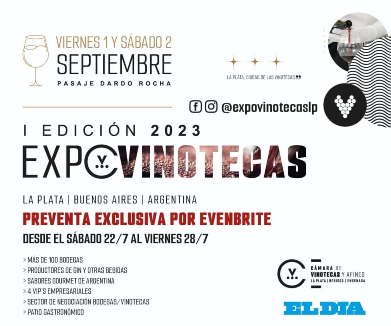 "Expo Vinotecas 2023” en La Plata: arrancó la preventa de entradas