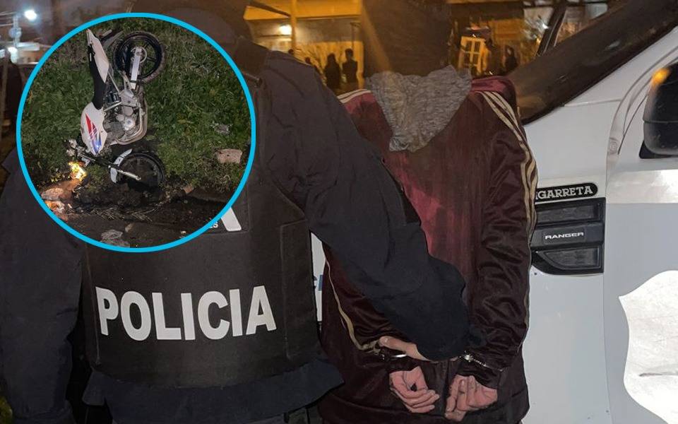 Se fueron a la zanja: persecución y tiros en La Plata tras el robo de una moto  