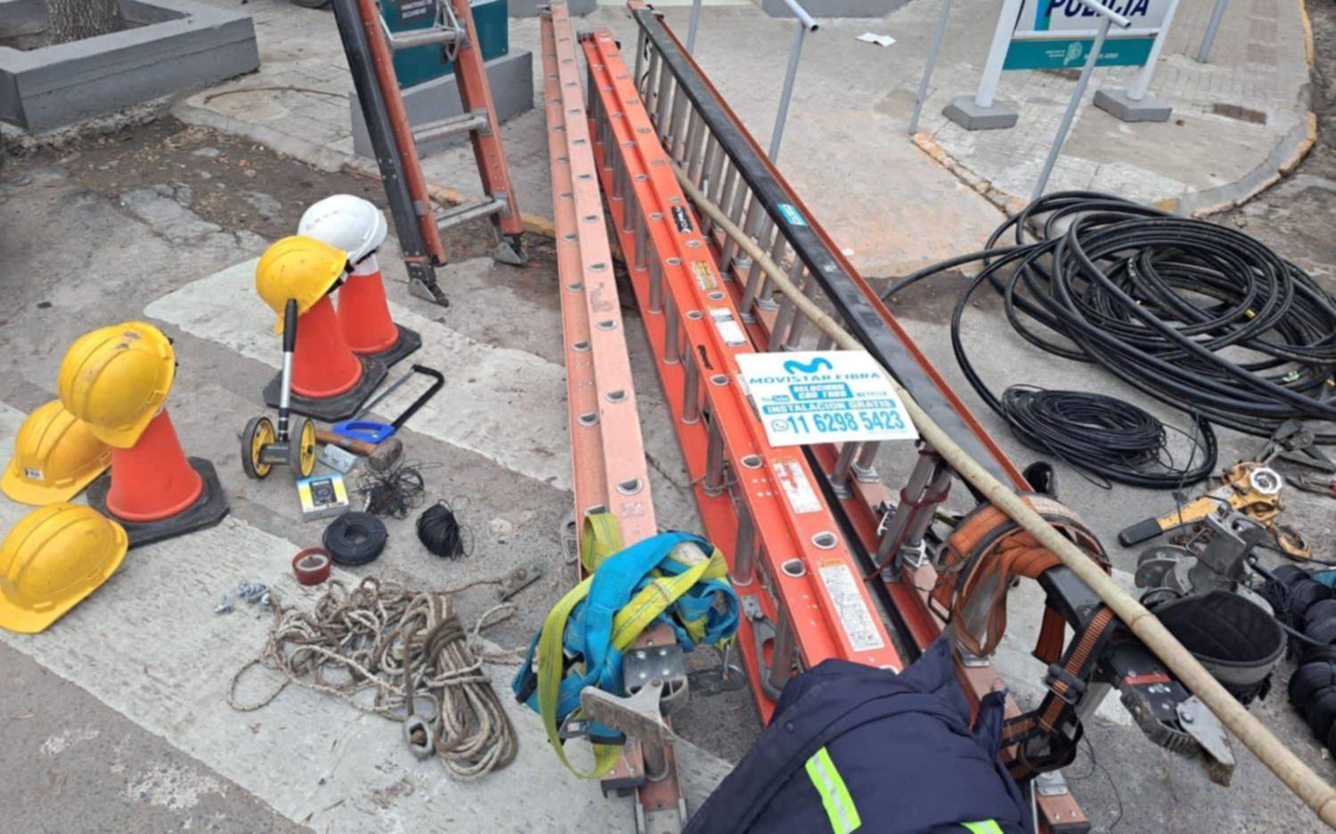 Cayó banda de robacables en La Plata: detuvieron a cuadrilla completa