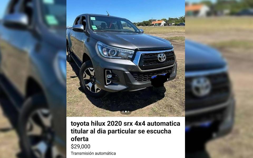 Robaron una Hilux en La Plata, la publicaron en Marketplace y cayeron en el Conurbano