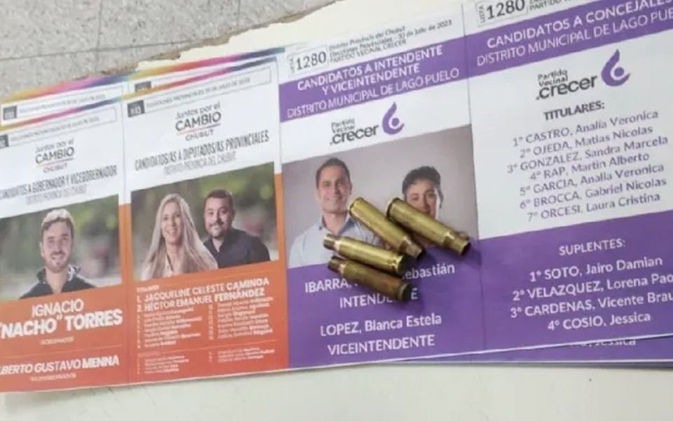 Elecciones en Chubut: encontraron cuatro balas en la boleta de un candidato opositor