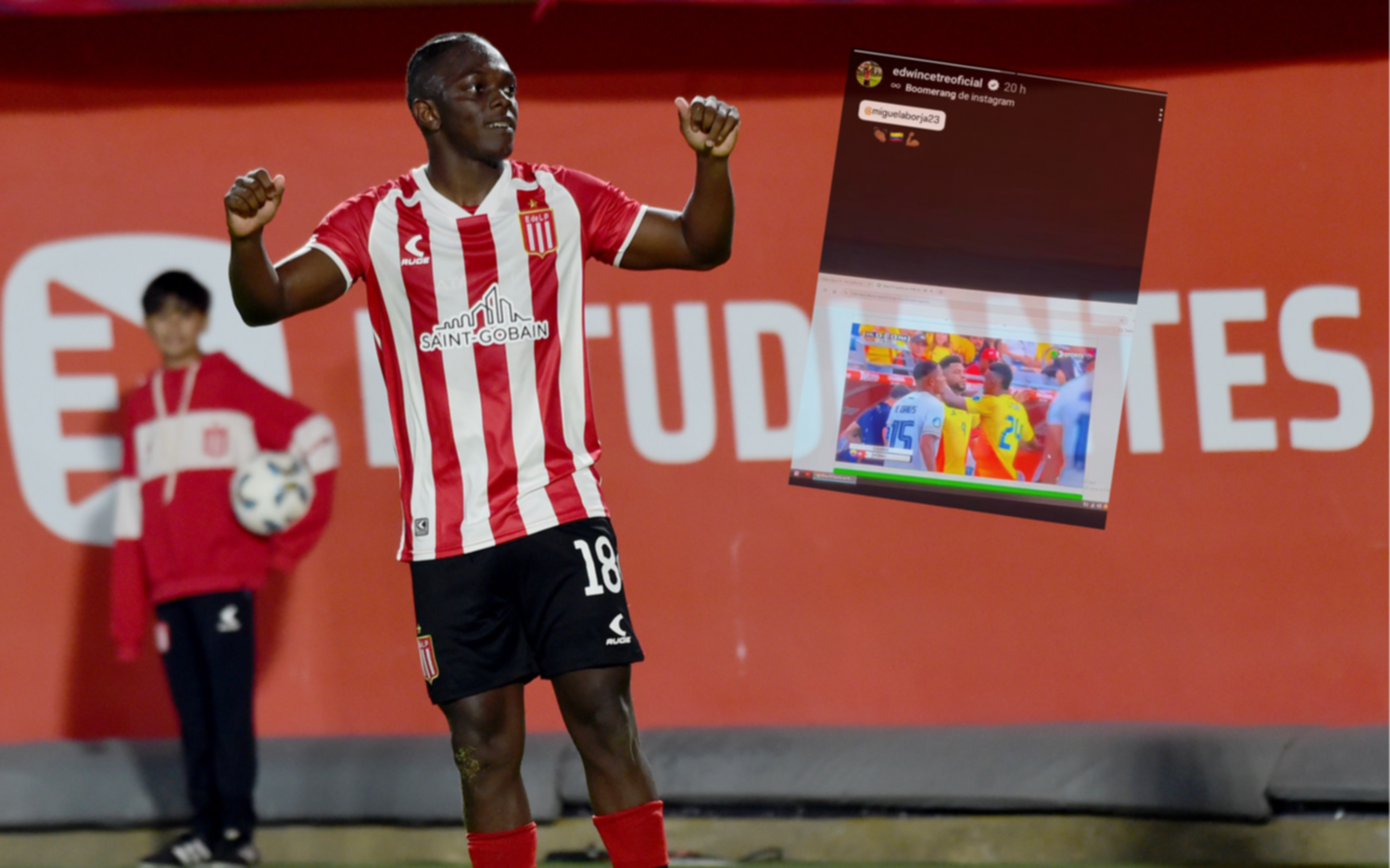 Insólito: Edwuin Cetré encontró una particular forma de seguir a Colombia en la Copa América