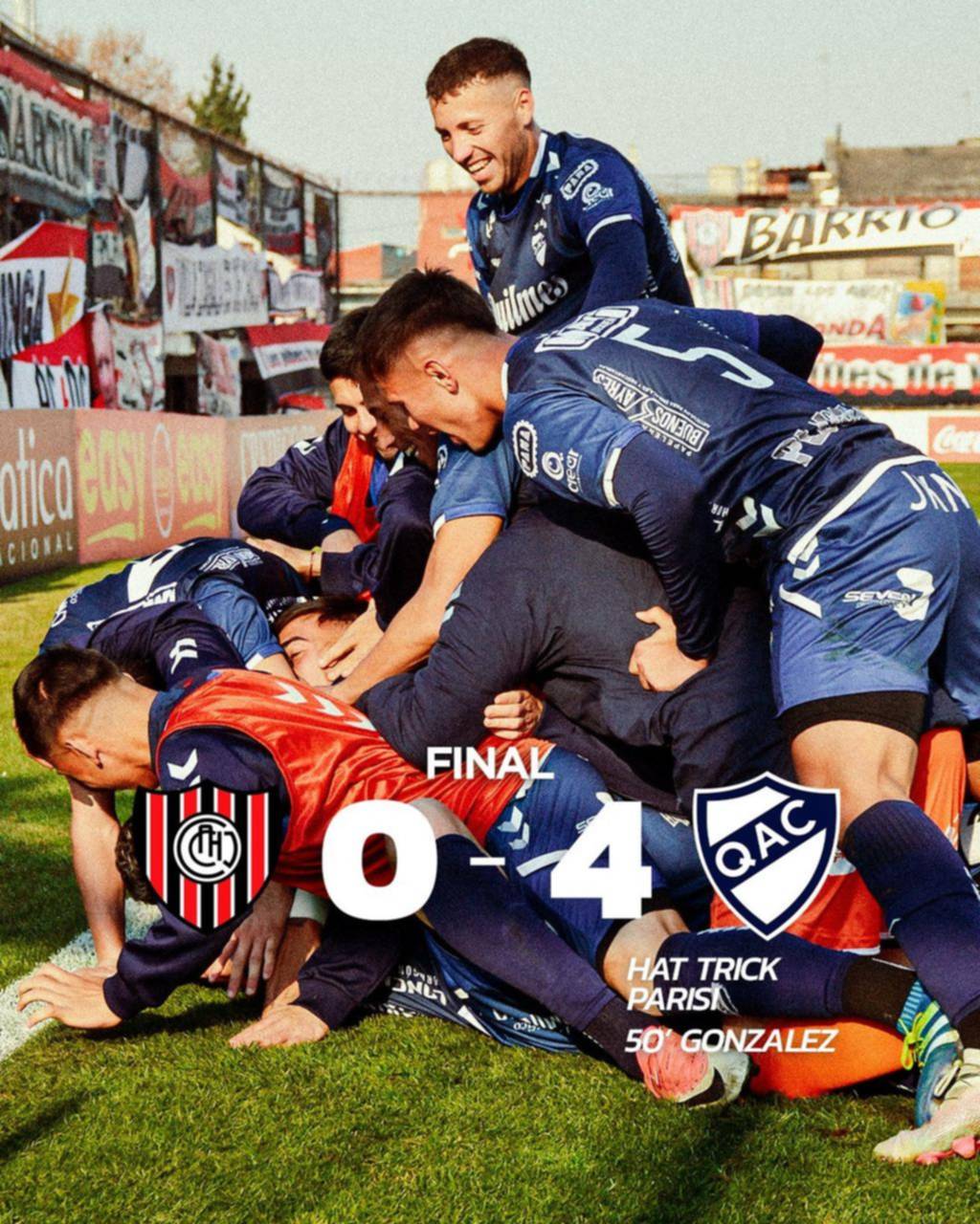 Quilmes goleó a Chacarita en el debut de Rondina