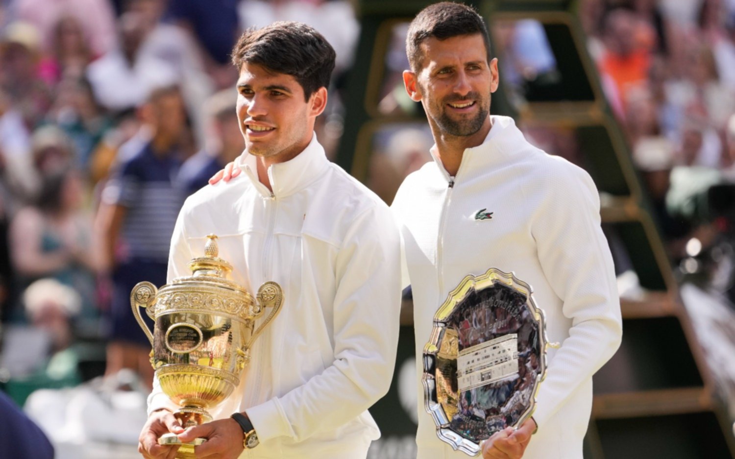 Alcaraz venció a Djokovic en tres sets y se consagró bicampeón de Wimbledon 