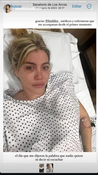 Filtran fotos de cuando Wanda Nara se enteró que tenía leucemia