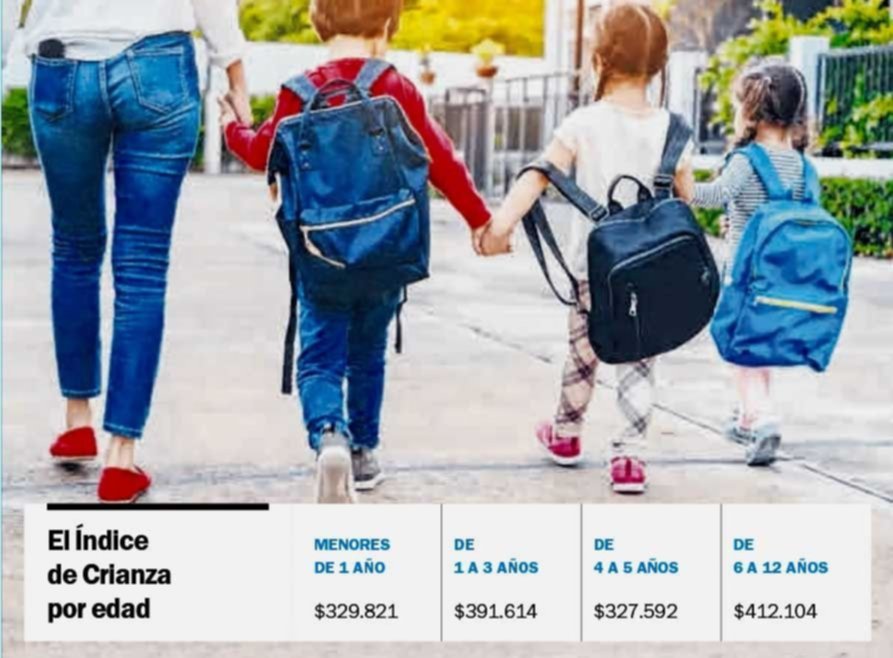 Mantener un hijo: hacen falta hoy $412 mil por mes