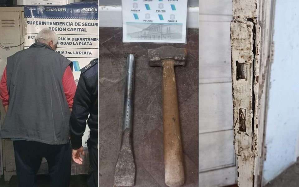 "Con las manos en la maza" en La Plata: tenía perimentral y le quiso "bajar" la puerta a la ex