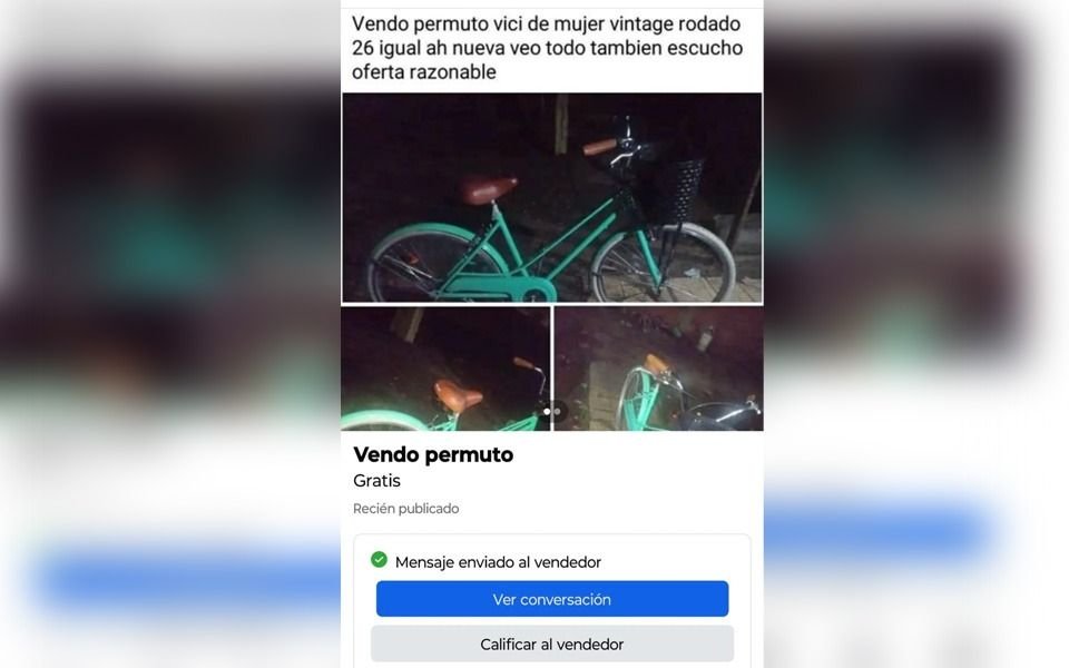 Le robaron una bicicleta, la vio a publicada en Marketplace y la policía la recuperó
