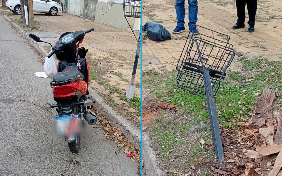 Un motociclista resultó herido tras un fuerte despiste en Tolosa y fue trasladado al Hospital San Martín