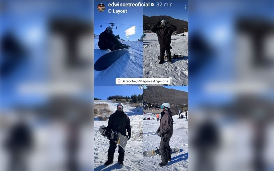 Cetré eligió la nieve de Bariloche para hacer snowboard