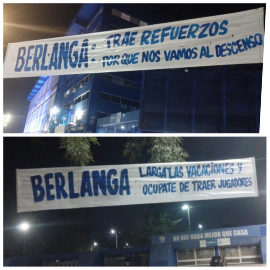 Clima raro en Vélez: los hinchas opositores le apuntaron a Berlanga