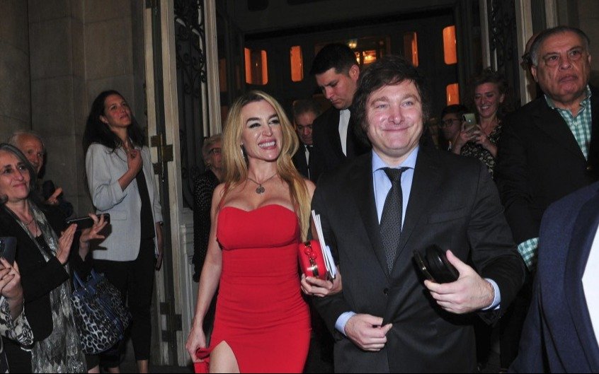 La noche romántica de Fátima Florez y Javier Milei en Las Vegas