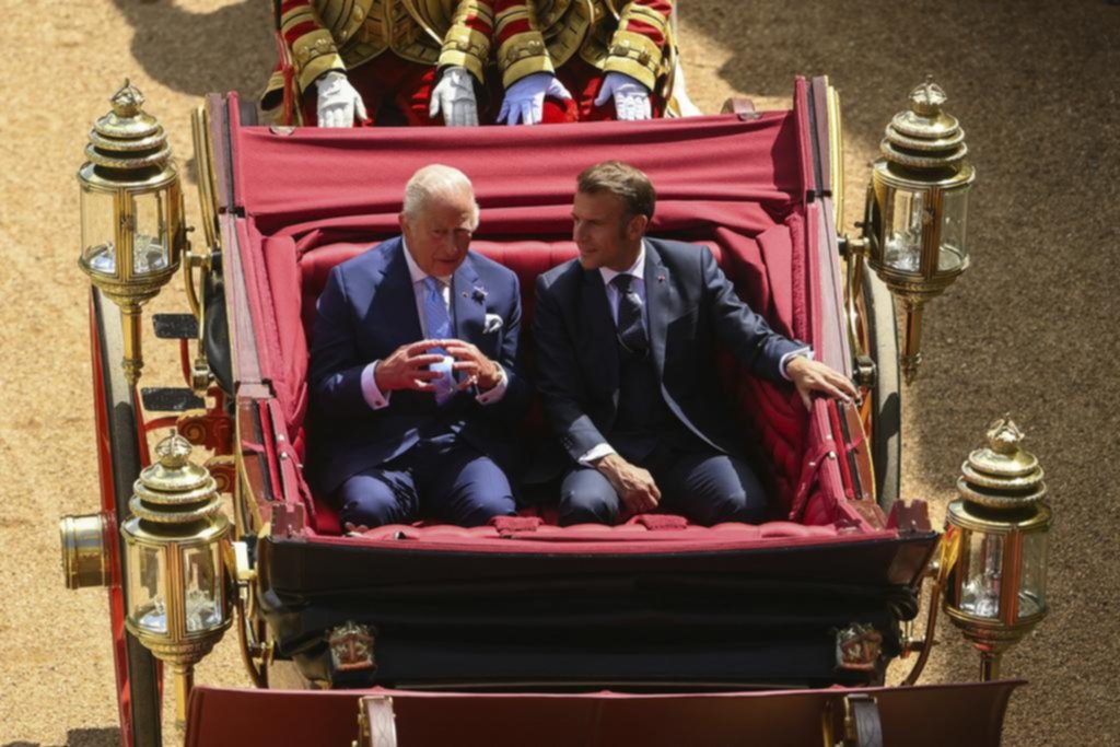 Reino Unido recibió con toda la pompa a Macron