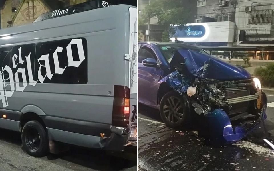 La camioneta de El Polaco involucrada en un fuerte choque