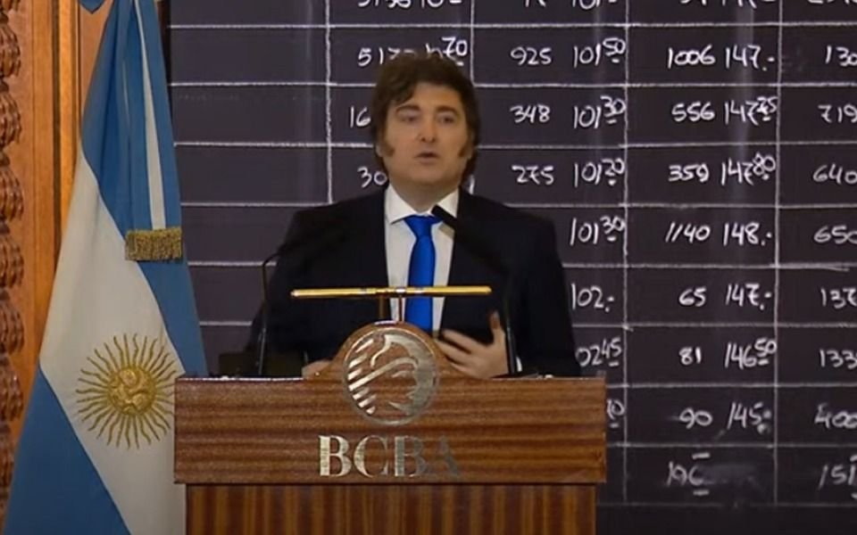 Las frases más fuertes del discurso de Milei en la Bolsa de Comercio
