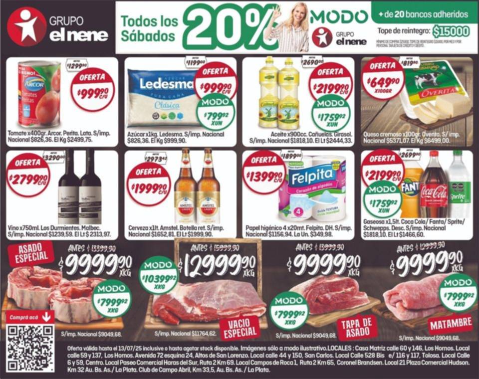 Este sábado, 20% de descuento en El Nene pagando con Modo: las ofertas para este fin de semana 