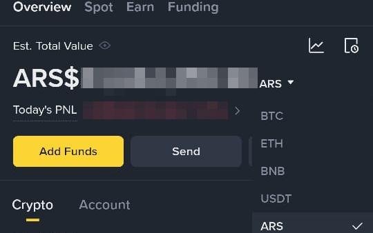 La plataforma Binance de criptomonedas pesificó los ahorros