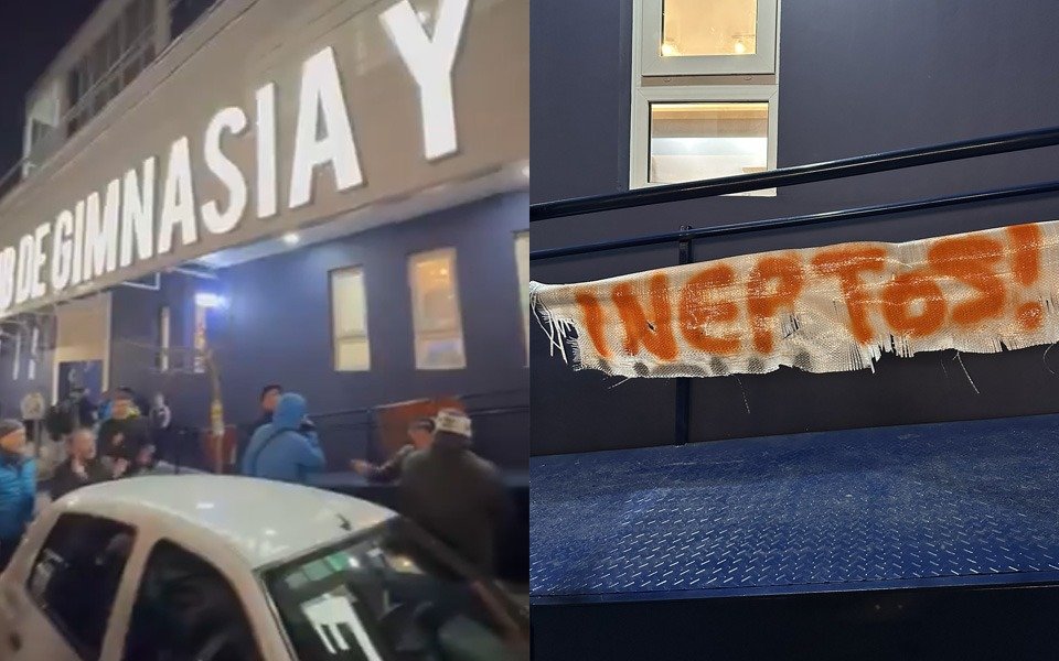 Un grupo de hinchas de Gimnasia se manifestó en la sede contra la Comisión Directiva