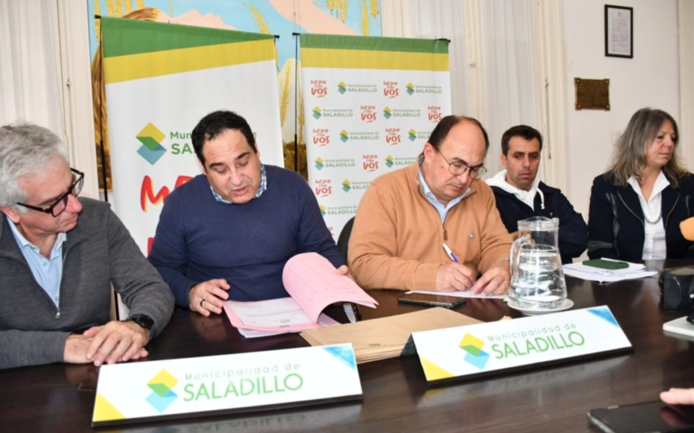 Saladillo avanza con el cerramiento del Polideportivo Municipal