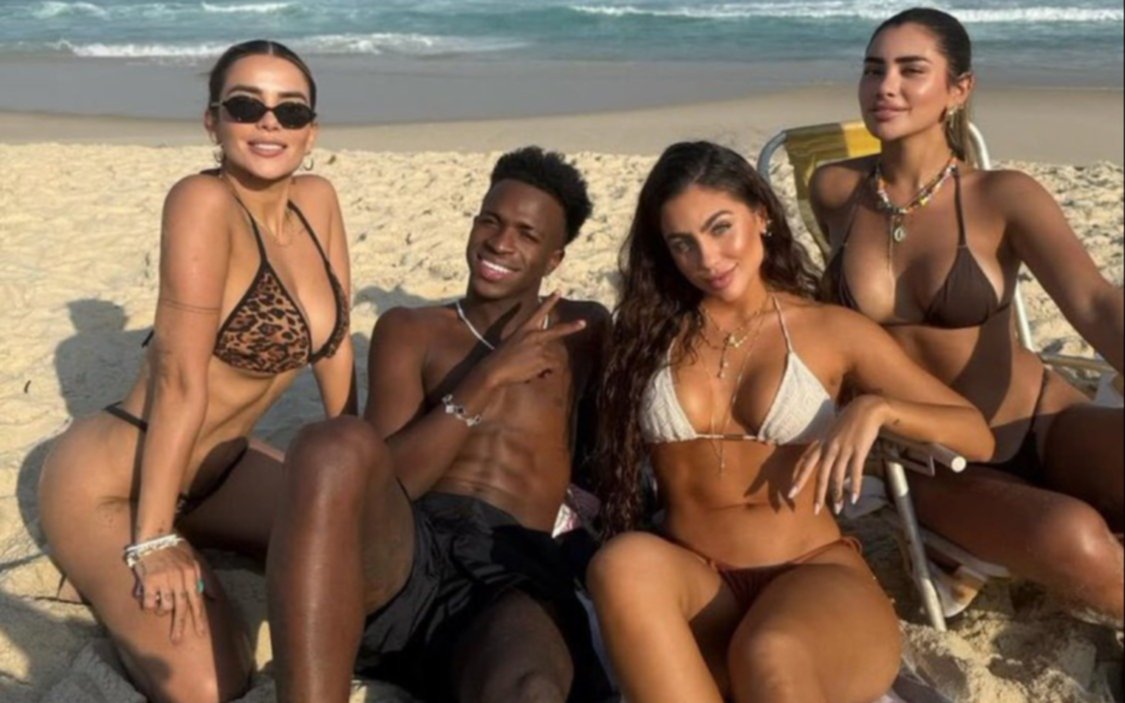 La buena vida de Vinícius Jr., rodeado de mujeres y lujo en Brasil: playa, fiestas y mucho más