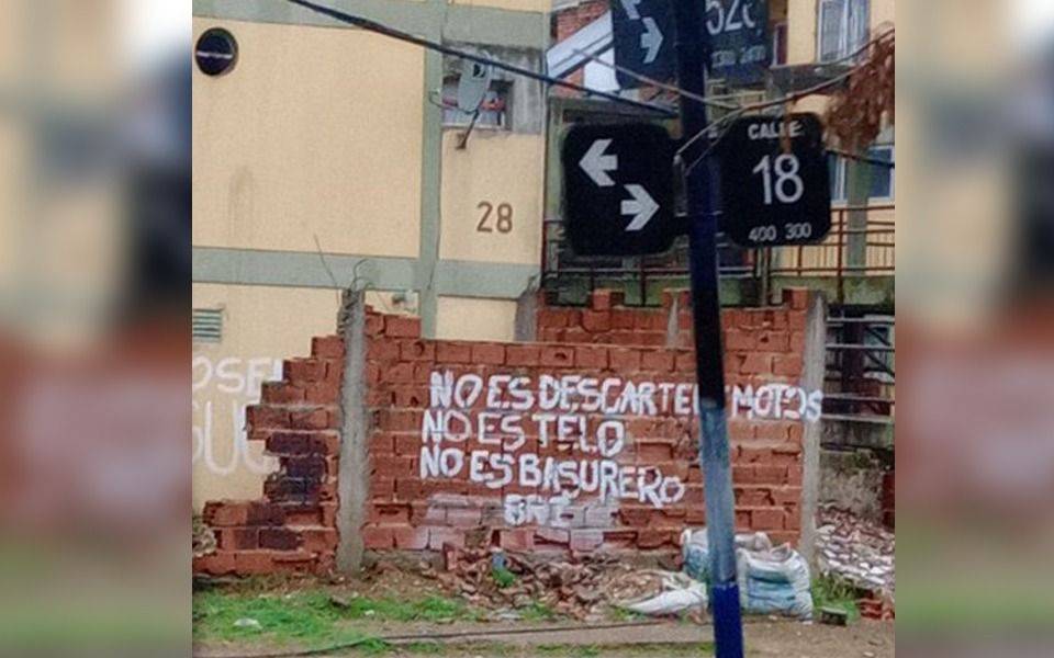 Viral | "No es telo, no es basurero...": un grafiti en un paredón de La Plata con un mensaje particular