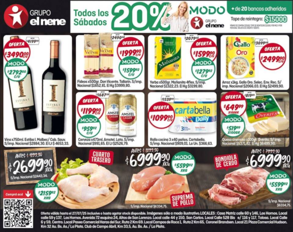 Este sábado, 20% de descuento en El Nene pagando con Modo: las ofertas para este fin de semana