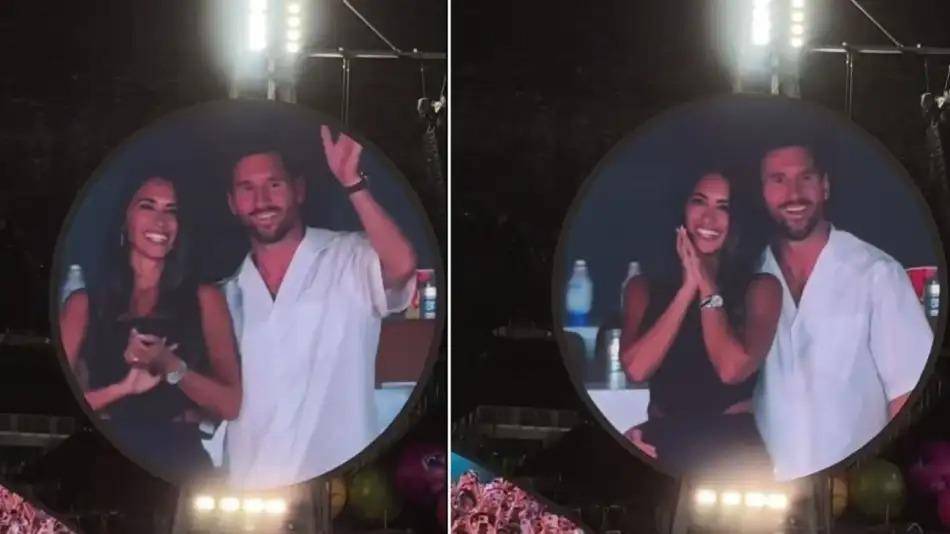Lionel y Anto, en la infame “kiss cam” de Coldplay