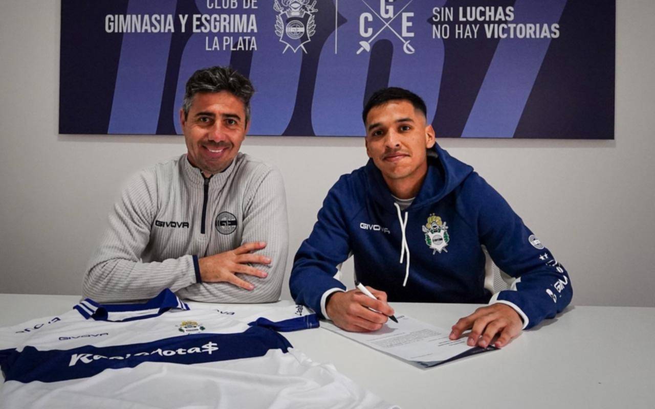 Sebastián Lomónaco llegó a Gimnasia y entrenó bajo las órdenes de Alejandro Orfila