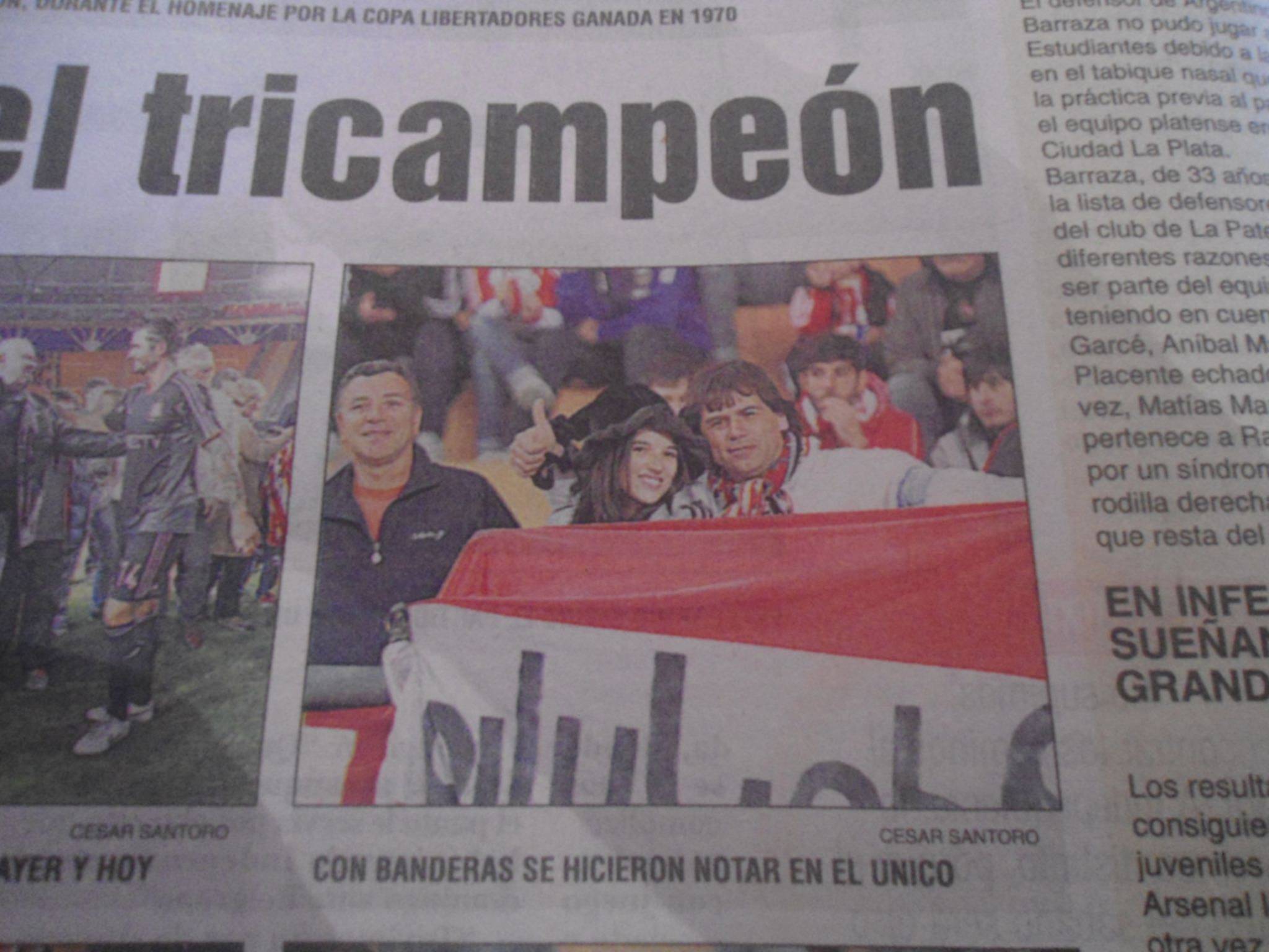 Lucas, acompañando al Pincha y saliendo en El Día.