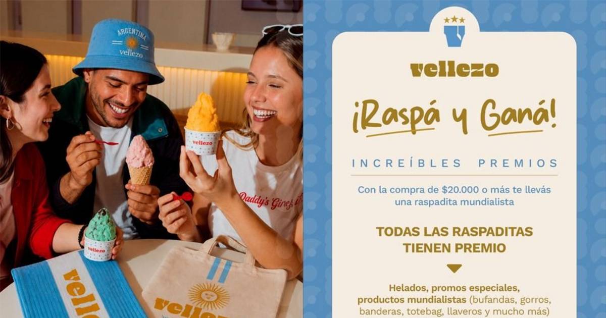 Vellezo lanzó "Raspá y Ganá": cómo participar por helados, productos exclusivos y más premios | El Dia