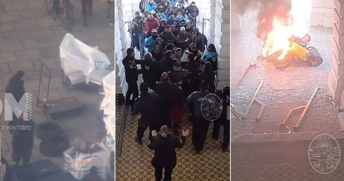 VIDEO. La secuencia completa de los incidentes y cómo fue organizado el ataque a la Municipalidad de La Plata | El Dia