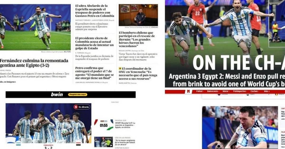 "Dios ha resucitado" y "remontada faraónica": los medios del mundo hablan de la Selección Argentina | El Dia