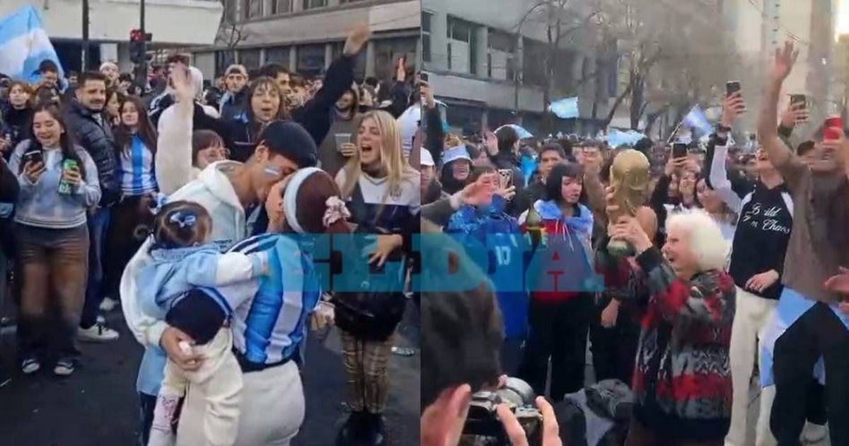 De la propuesta de casamiento a la abuela copera: los videos más conmovedores de los festejos en el centro de La Plata tras el triunfo argentino | El Dia