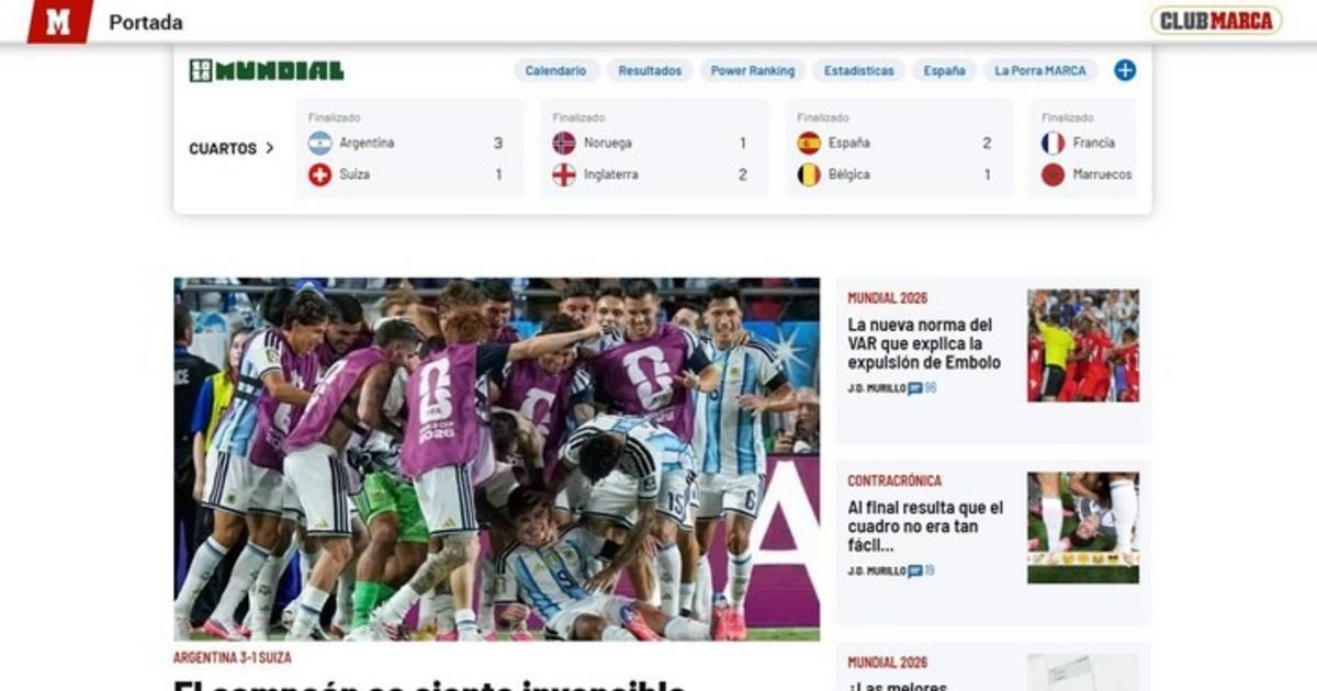 Invencible y mucho Araña y mucho VAR: la reacción de los medios del mundo tras el pasaje de Argentina a la semifinal del Mundial | El Dia