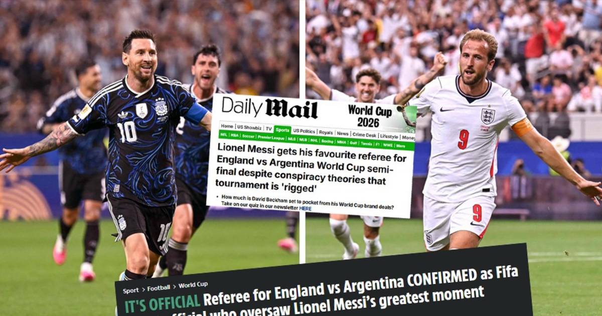 Mundial 2026 | Los polémicos títulos de la prensa inglesa a horas del partido ante la Selección: "Árbitro favorito de Lionel Messi" | El Dia