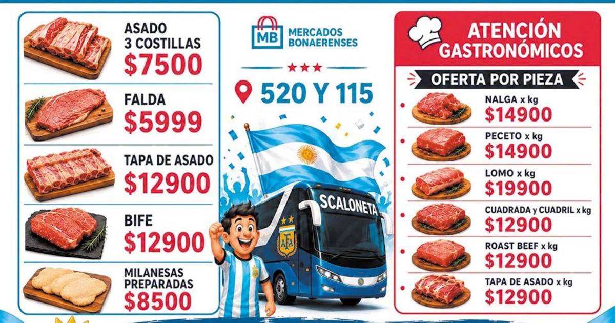 Asado para la final: las ofertas del Mercado Regional para alentar a la Selección | El Dia