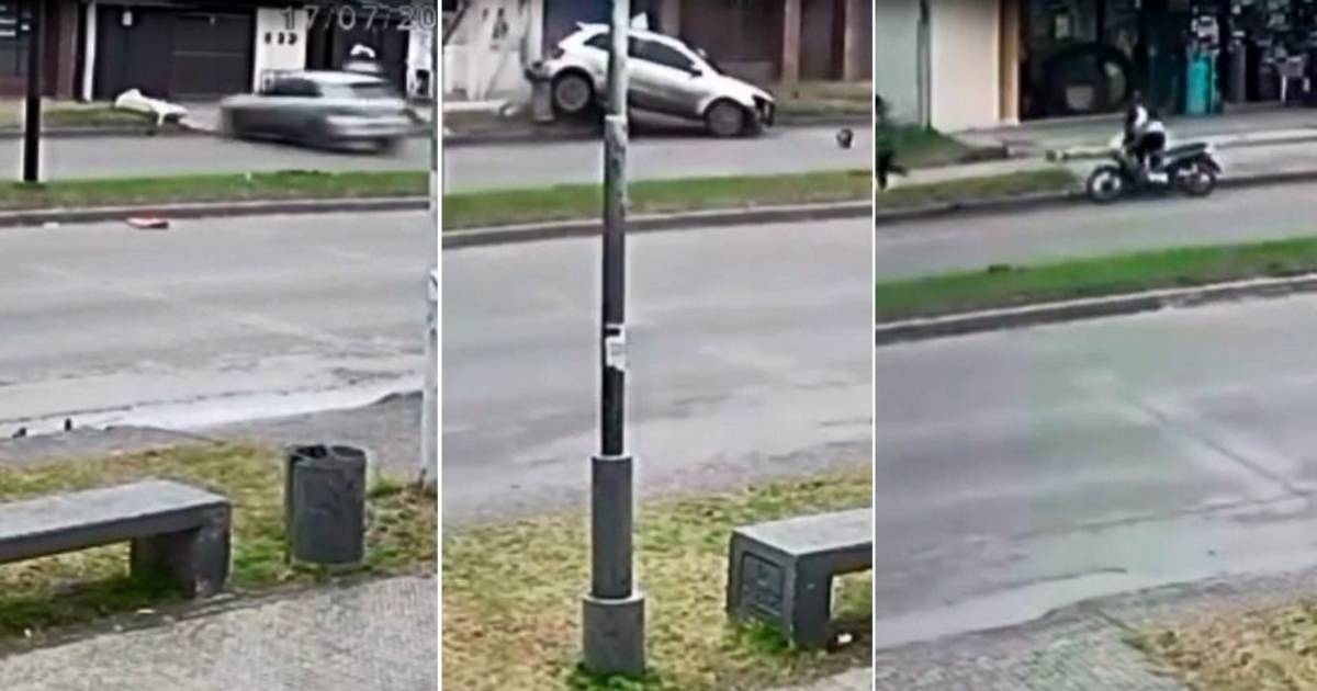 VIDEO | "Volvieron a nacer": auto despistó hacia una vereda y un poste los salvó que los aplasten en La Plata | El Dia