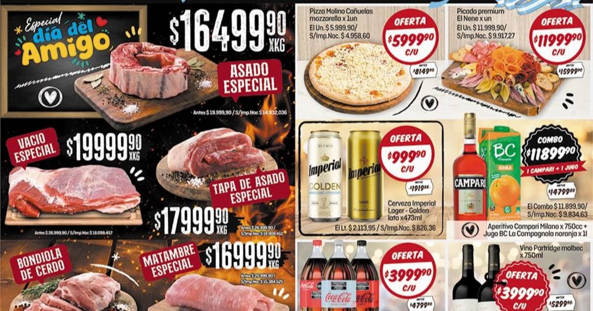 Que la final no te agarre sin asado: El Nene lanzó ofertas en carnes y bebidas | El Dia