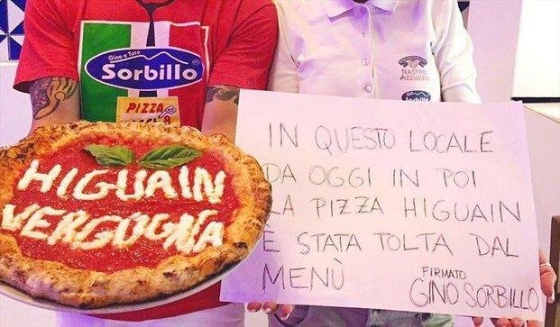 Prometen pizzas a un euro si Higuaín se llega a lesionar