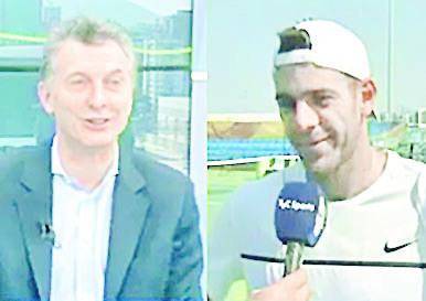 Macri charló con Delpo en la previa