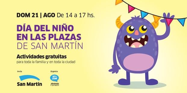 El Día del Niño se festeja en 40 plazas de San Martín