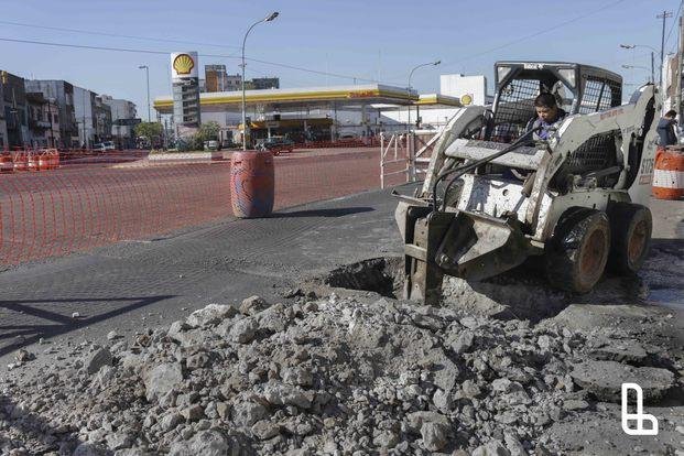 Avanza la construcción de un aliviador pluvial en Valentín Alsina