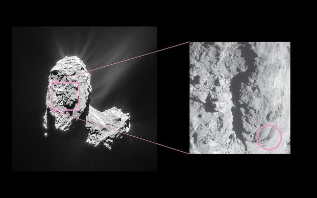 Rosetta captura una "inesperada" emisión del cometa  67P/Churyumov - Gerasimenko