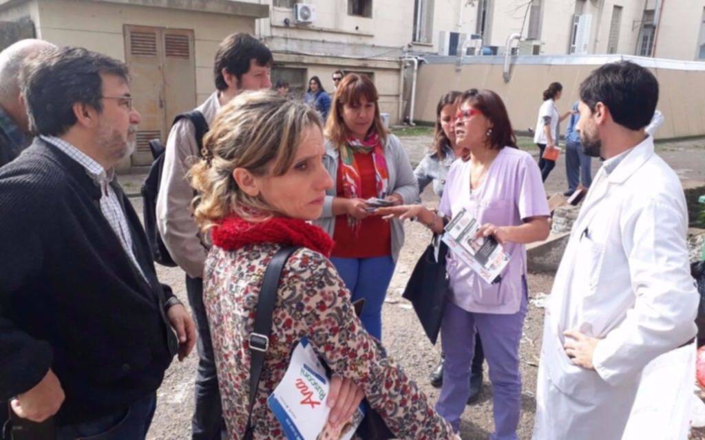 Los candidatos del Frente Socialista y Popular visitaron el Hospital San Martin