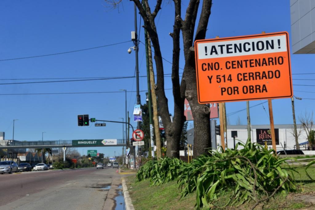 Arrancan con las obras y desvíos viales en el Camino Centenario
